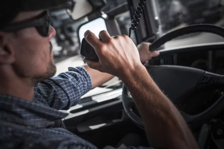 cb-trucker Truck Driver Using CB Radio